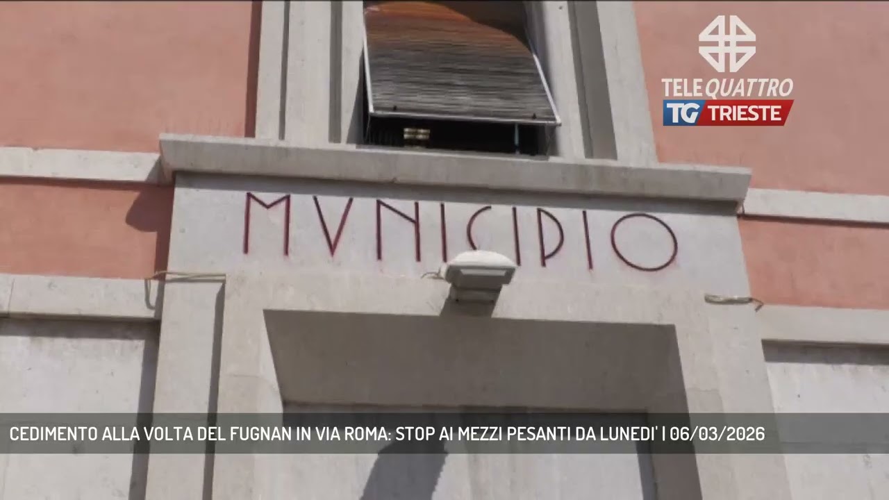CEDIMENTO ALLA VOLTA DEL FUGNAN IN VIA ROMA: STOP AI MEZZI PESANTI DA LUNEDI' | 06/03/2026