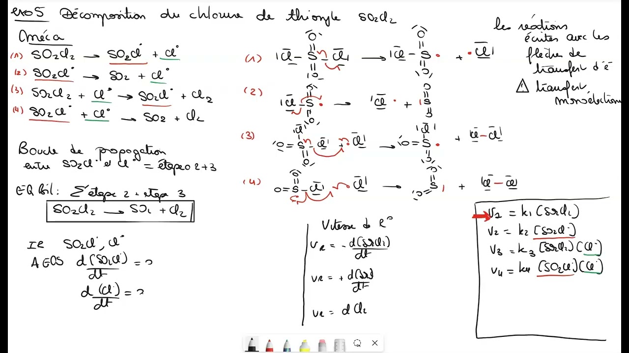 TD REVISIONS CINETIQUE MECANISMES SOCL2 CORRECTION