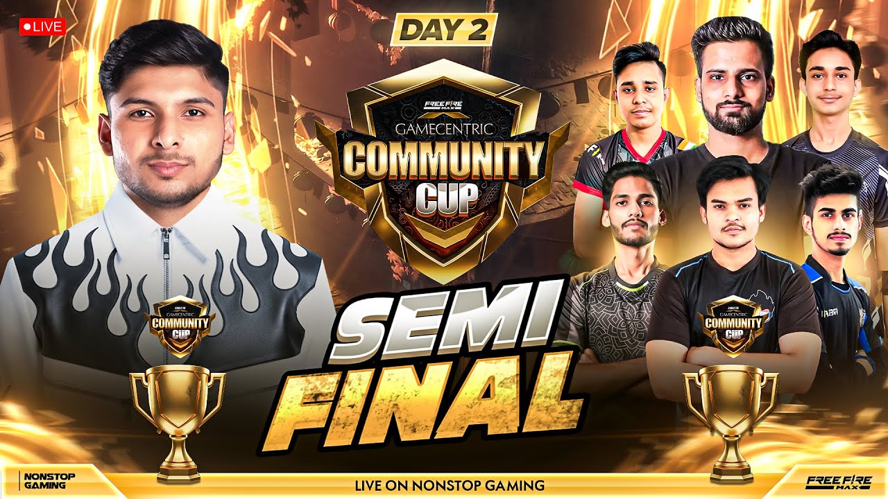 COMMUNITY CUP SEMI FINAL DAY-2 🔥🥵 FT- TG, TSG, HH, RNTX, MNZ, OP GDR, NMR #nonstopgaming