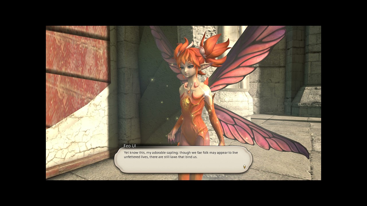 Final Fantasy XIV  Feo Ul talking to you before you enter Titania's trial