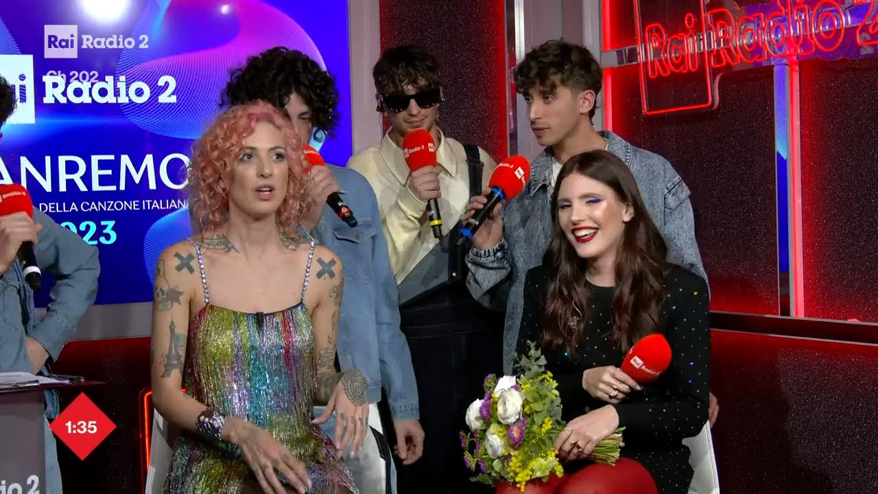 Intervista ai Colla Zio e Ditonellapiaga - Radio2 a Sanremo 10/02/2023