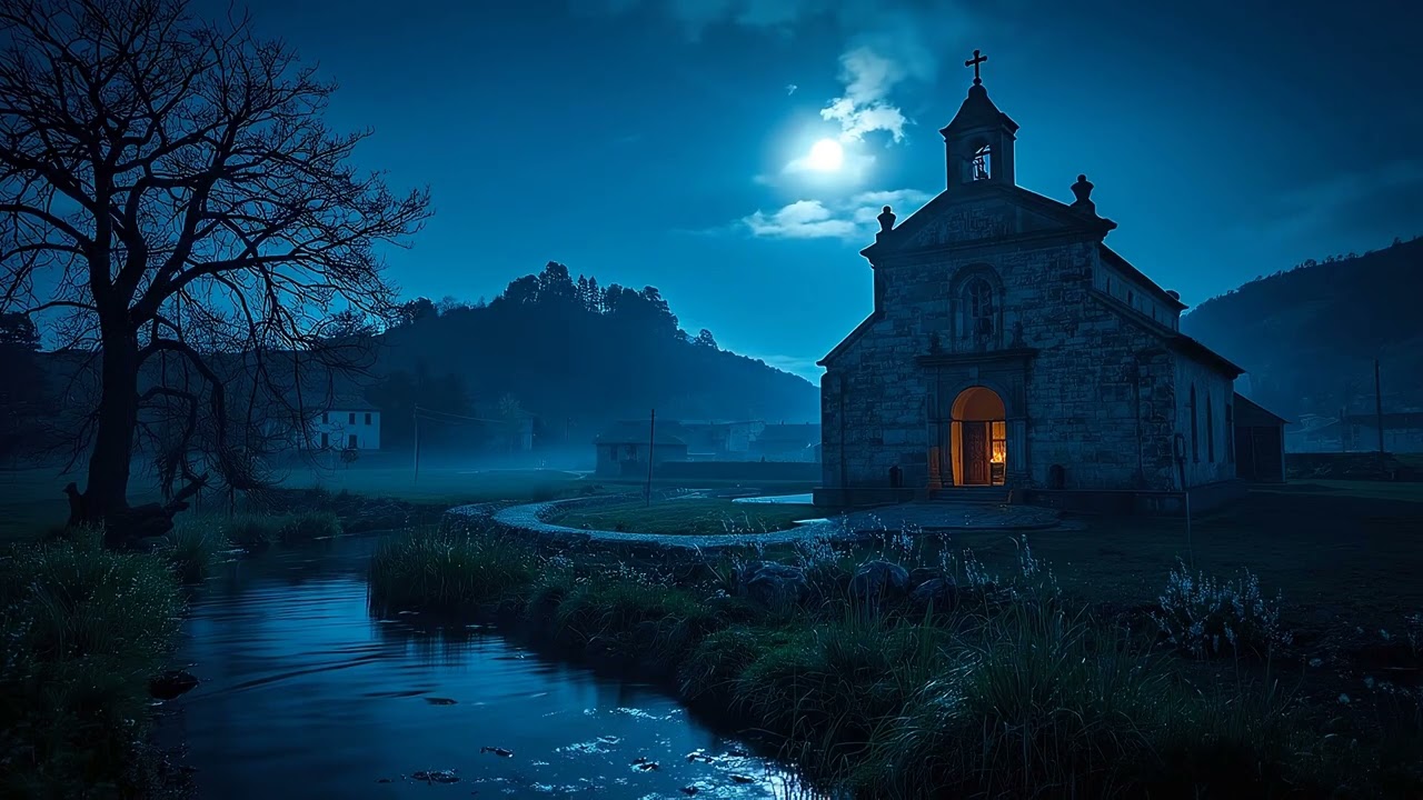 A Quiet Night by the Old Spanish Church