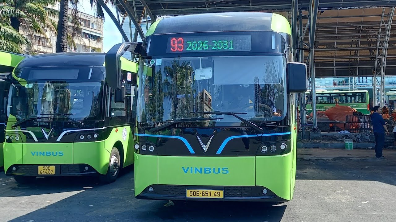 Vinbus - Review lộ trình lượt đi xe buýt tuyến 93 TP.HCM : Bến Thành - Bến xe Miền Đông mới 