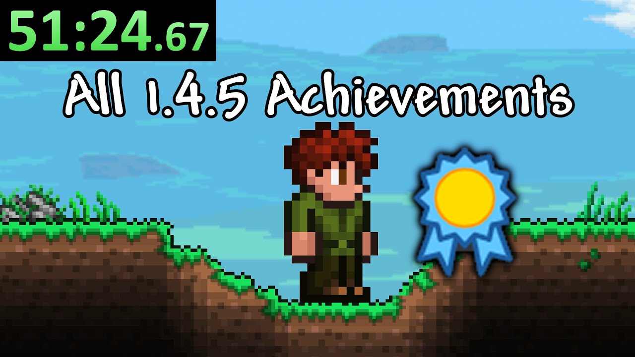 Terraria 1.4.5 is HERE! Speedrunning all Acheivements :)