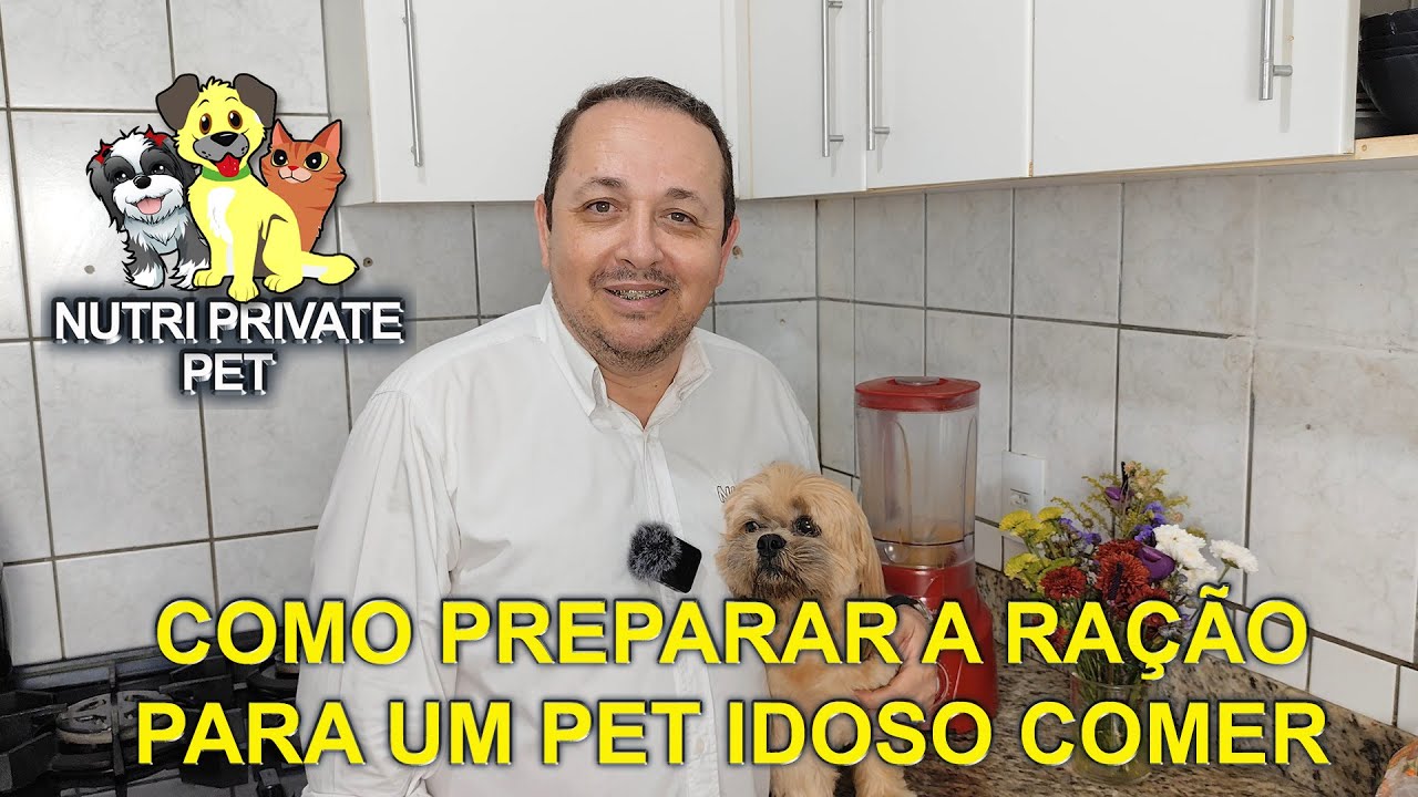 Como preparar a ração para um Pet idoso comer caso ele esteja com dificuldades de mastigar a ração.
