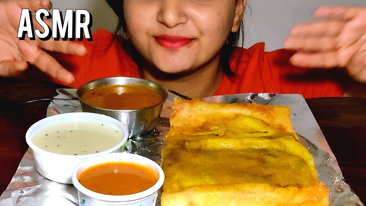 asmr eating Masala Dosa #asmr #mukbang #southindian #india #subscribe