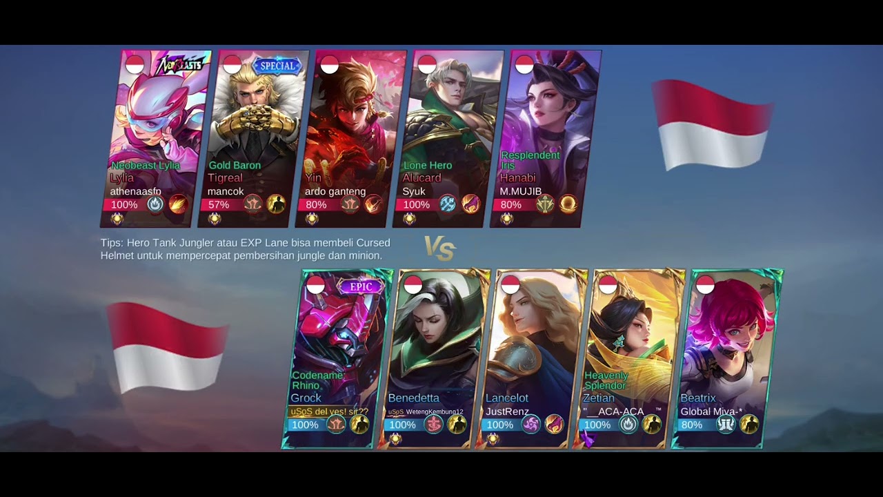 Match pertama saat main di epic