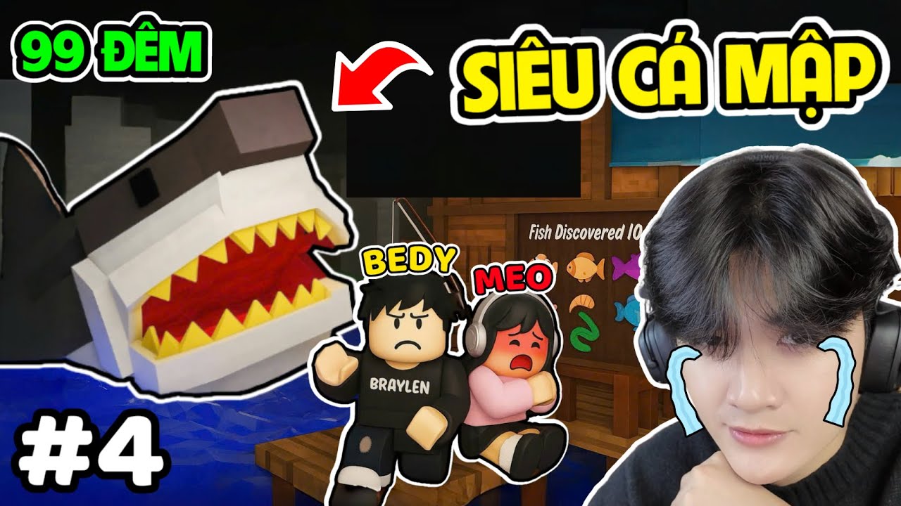 BEDY VÀ MEO CỰC SỐC KHI BẮT GẶP SIÊU CÁ MẬP TRONG UPDATE MỚI 99 ĐÊM TRONG RỪNG | ROBLOX