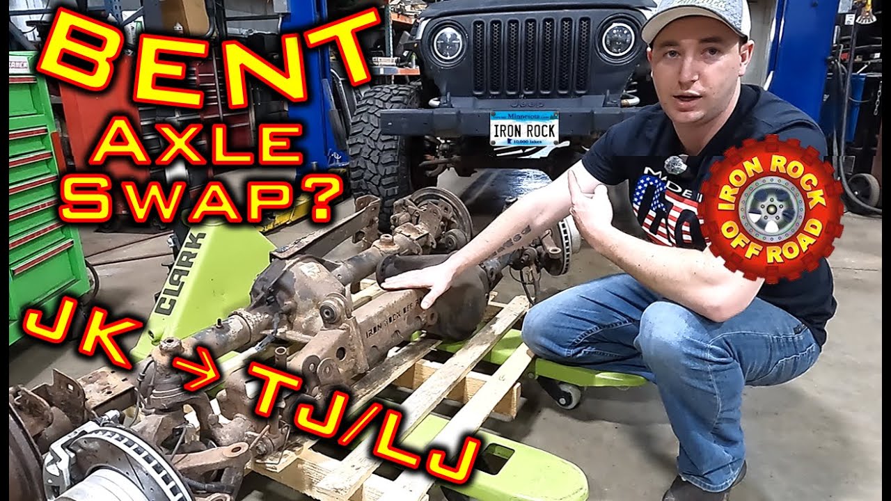 NEW Project LJ!  Prep a bent JK axle & welding on a swap truss!