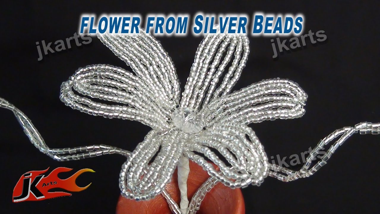 DIY Seed Beads Flower | How to make | JK Arts 216