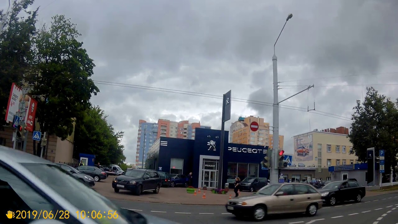 Минск.Поездка на троллейбусе №3 Вокзал - Ангарская-4
