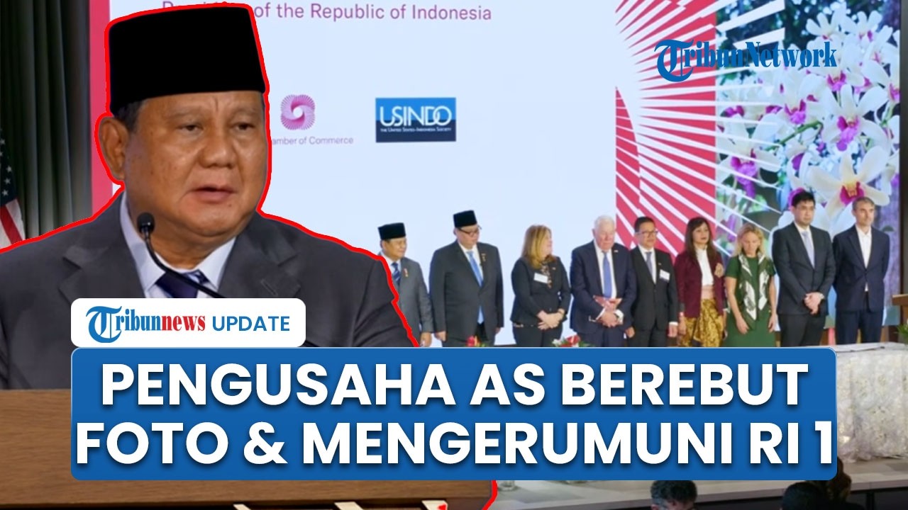 Momen Prabowo Jadi 'Idola' Dikerumuni Pengusaha AS seusai Saksikan 11 MoU Investasi RI-AS