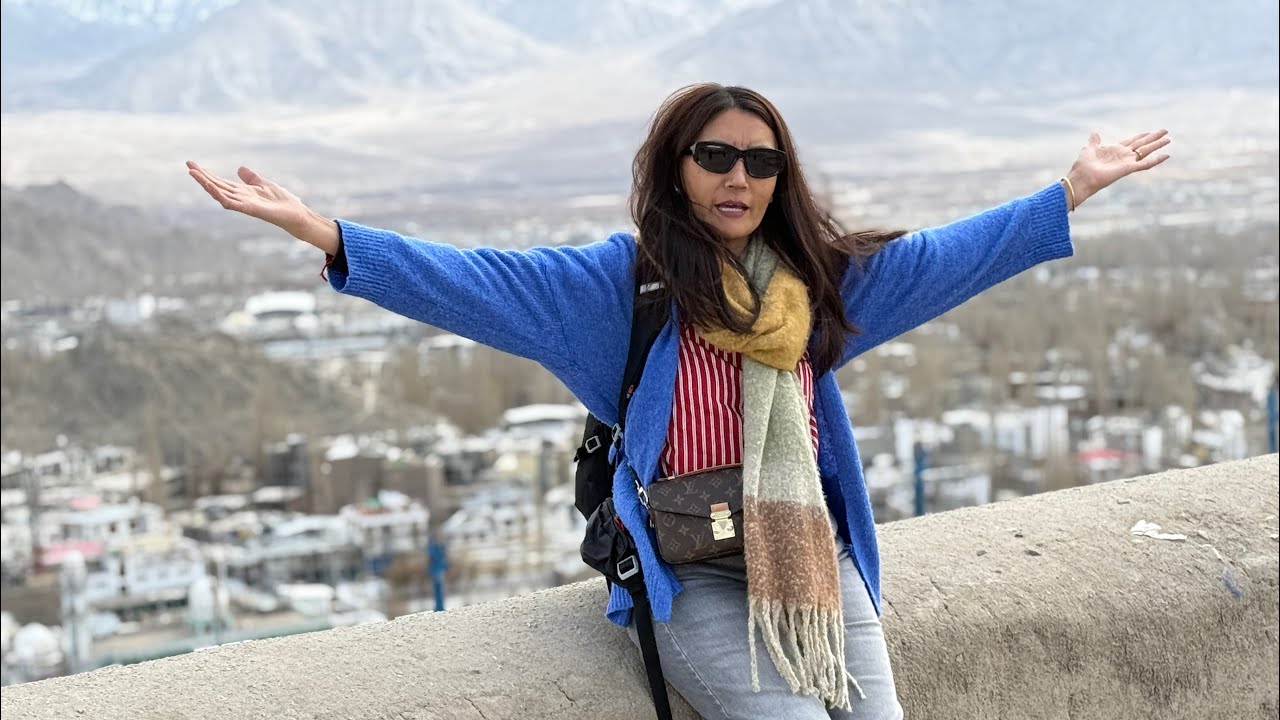 Leh Market Ladakh Shanti Stupa  4. April  2025