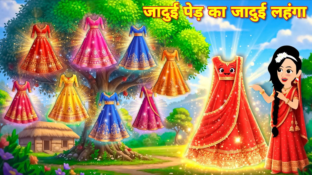 जादुई पेड़ का जादुई लहंगा | Magical tree | Hindi cartoon kahani | Jadui kahani | magical story