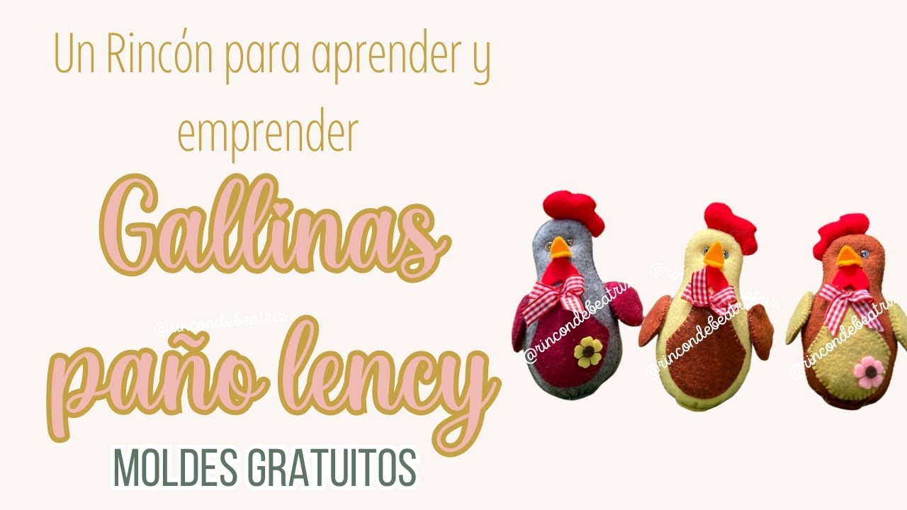 Gallinas en paño lecny- El Rincón de Beatriz