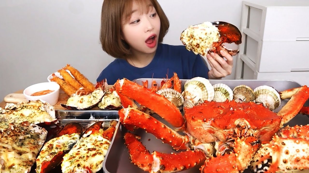 랍스터 치즈 버터구이와 킹크랩🦀 먹방