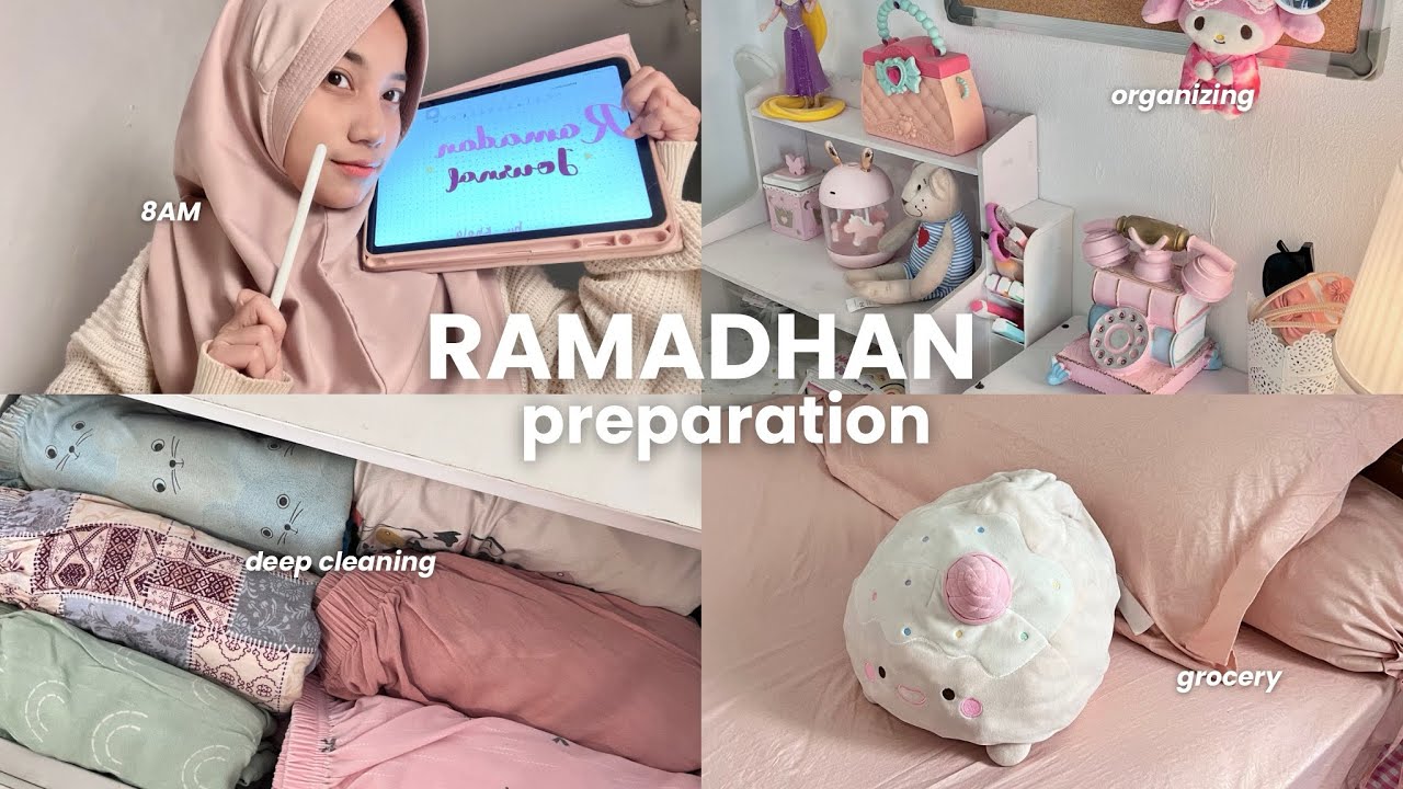 Ramadhan Prep | Cleaning my room, shopping haul, grocery, ramadhan journalling 🪐🌙☁️