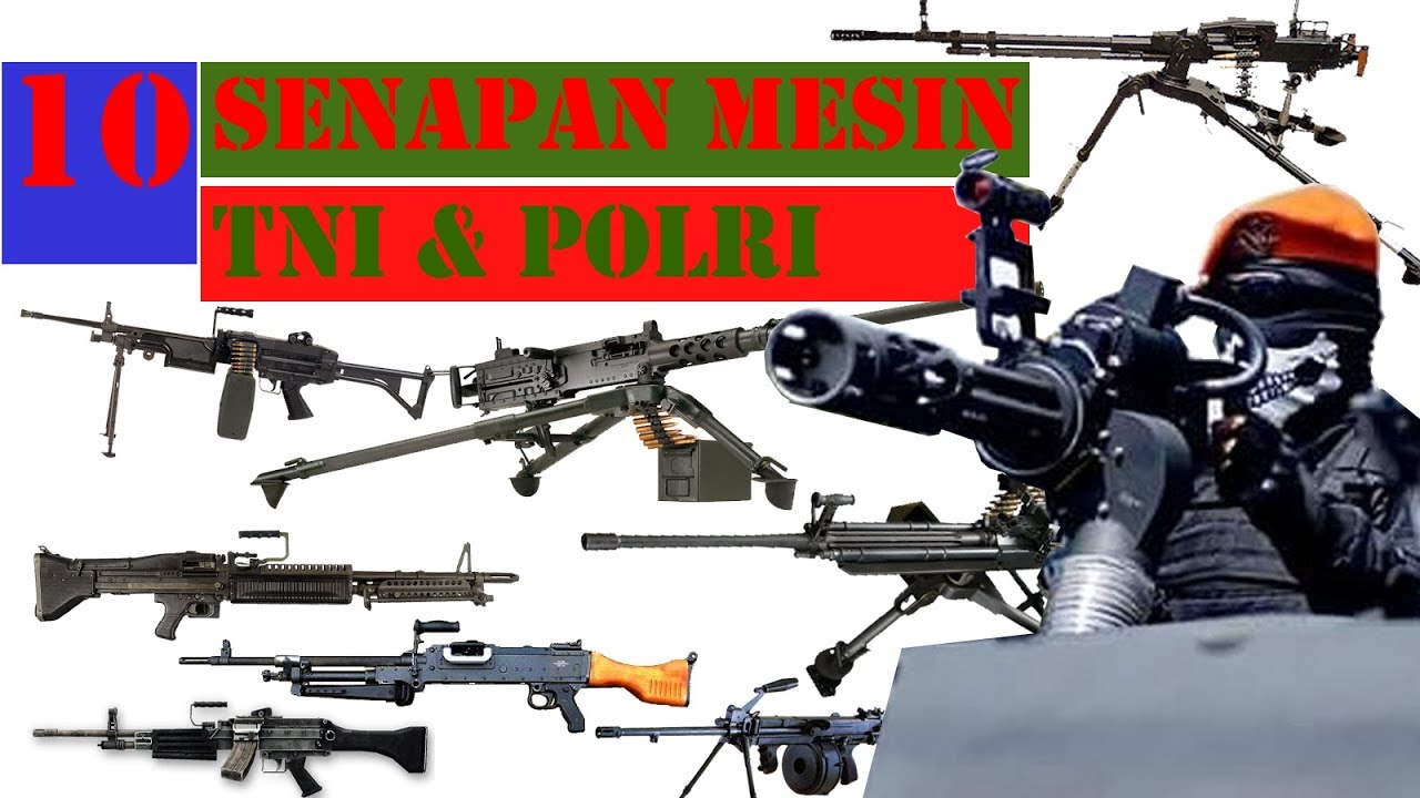 10 Jenis Senapan Mesin TNI  Dari Minimi hingga Minigun