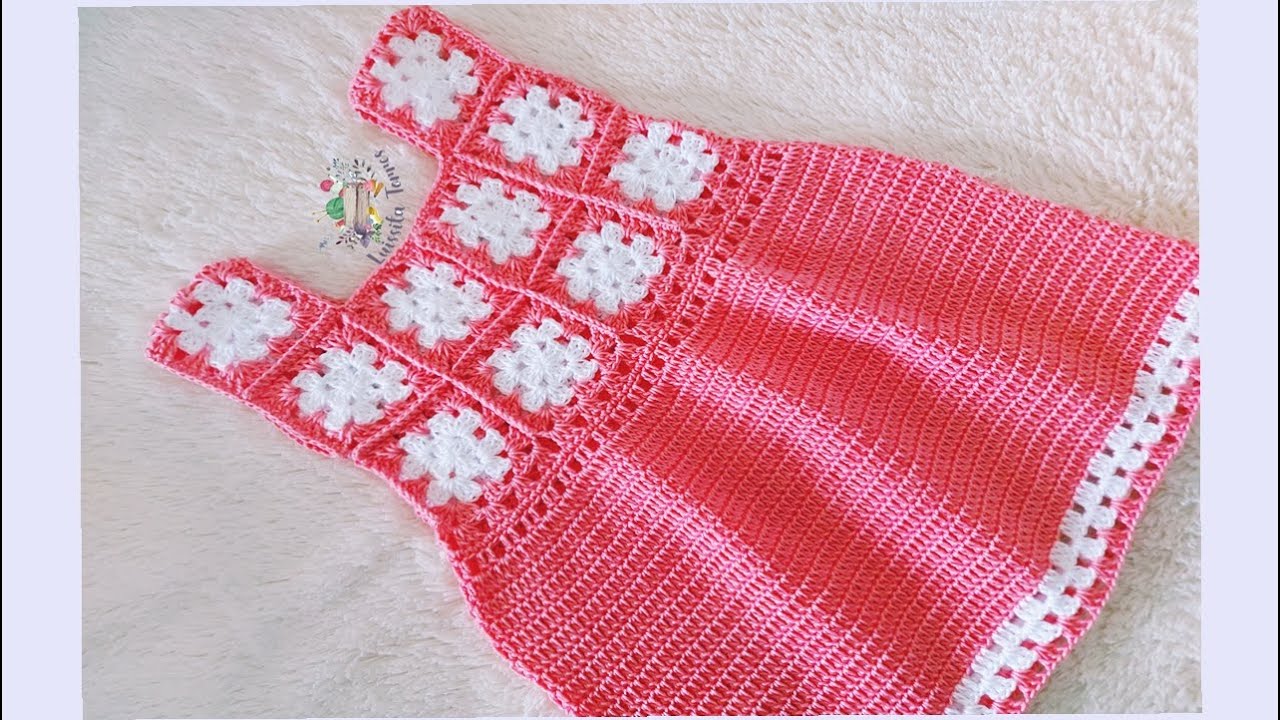 COMO HACER UN VESTIDO CON GRANNIES SQUARE A CROCHET O GANCHILLO FACIL  RAPIDO - PAS A PASO