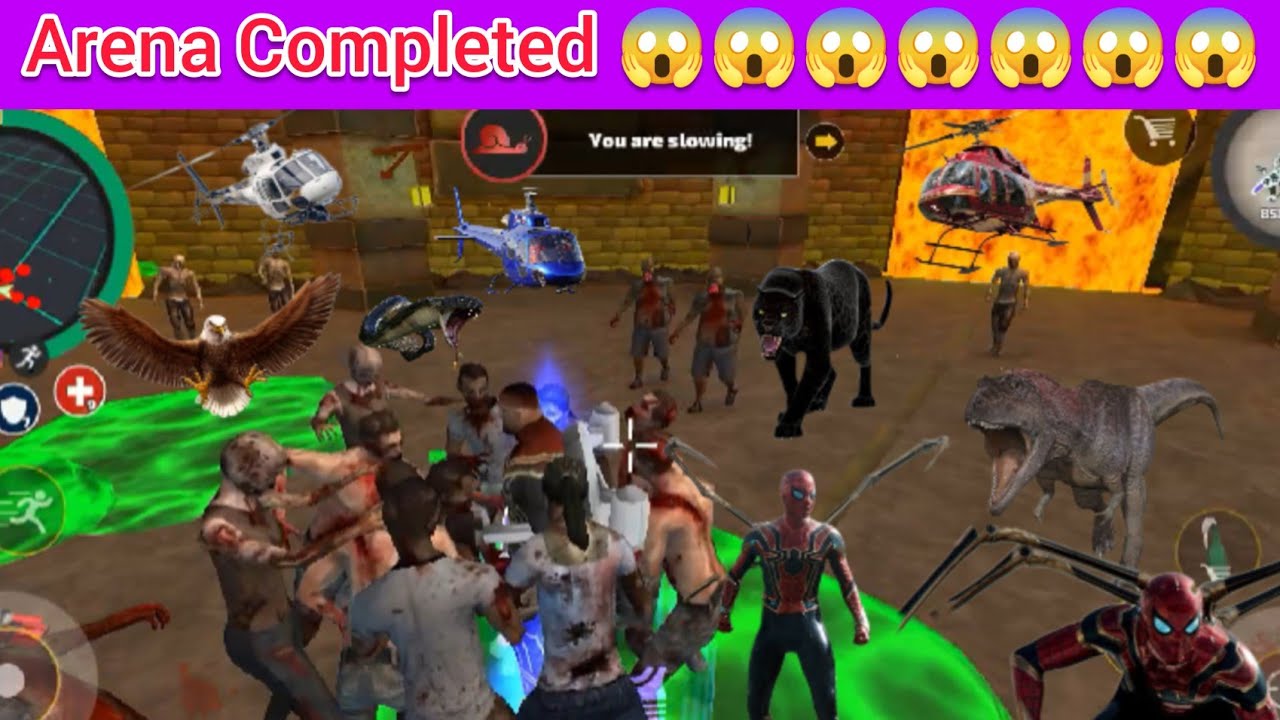 Rope Hero vice town Arena Completed || Rope Hero vice town Hack mod op gameplay || Crazy Gaming