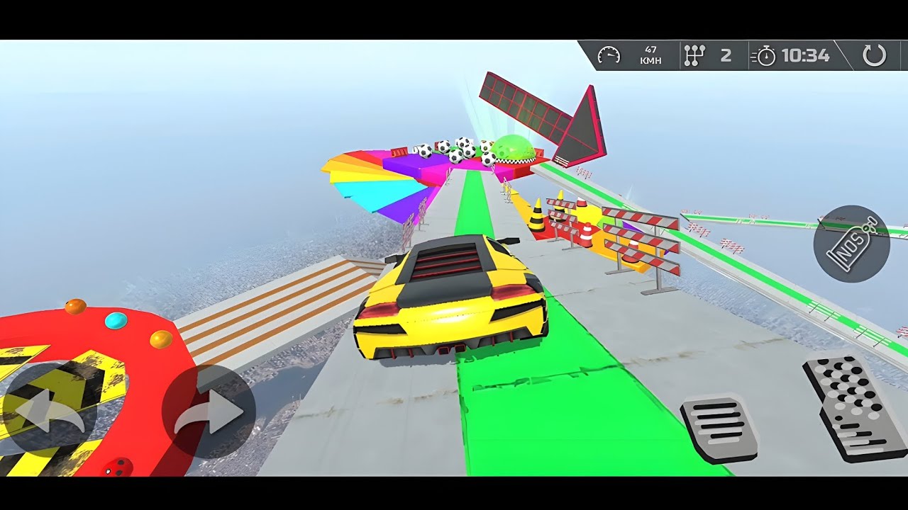IMPOSSIBLE RAINBOW 🌈 SKY RAMP CHALLENGE! 🚗