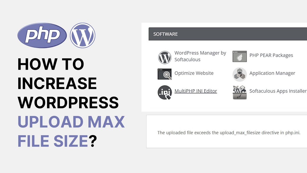 How to Increase UPLOAD MAXIMUM FILE SIZE in WordPress?