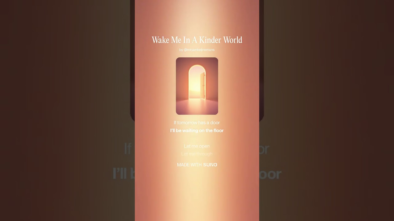 Wake Me In A Kinder World (Psychedelic Angelic Song)