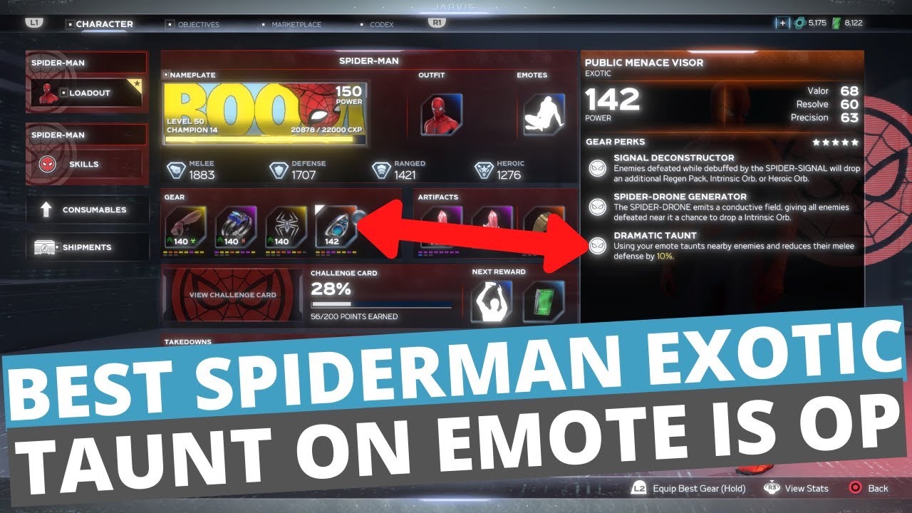 BEST SPIDER-MAN EXOTIC | GET THIS NOW | TAUNT ON EMOTE | MARVELS AVENGERS