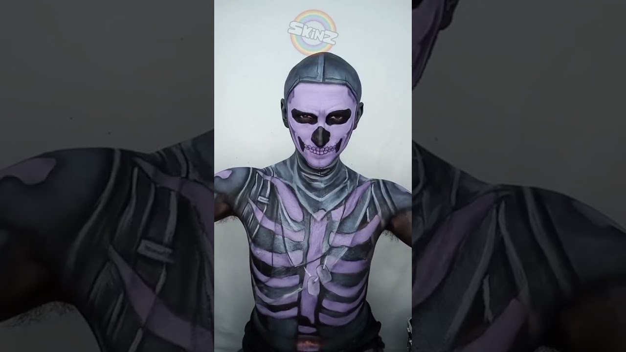 Choose your Fortnite Skin | Makeup Edition | Purple Skull Trooper #shorts