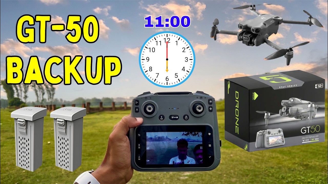 GT-50 Drone Battery Drain Test 🔋 Real Battery Backup? | GT-50 ड्रोन का बैटरी कितना देर तक चलेगा !