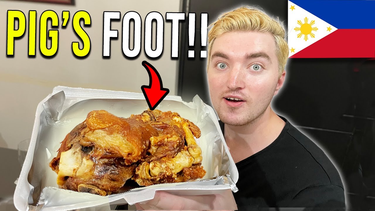 FOREIGNERS Trying CRISPY PATA in Manila (PIG'S FOOT!!) 🇵🇭🐷