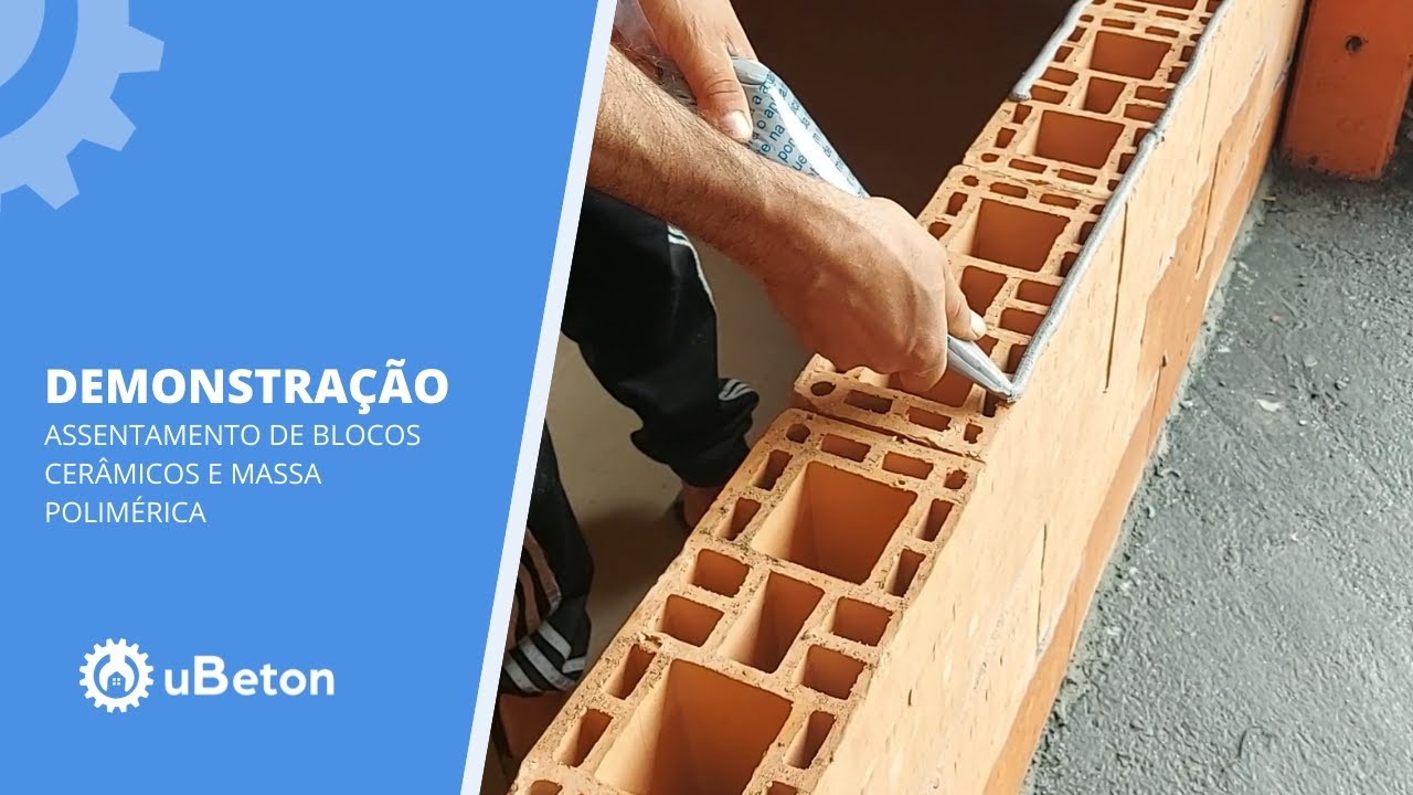 Veja como assentar blocos cerâmicos com a massa polimérica | uBeton