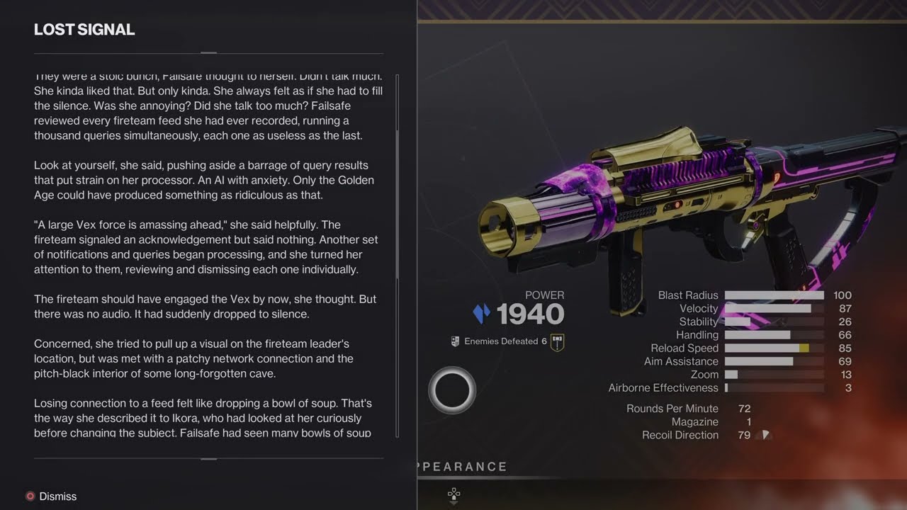 Destiny 2: Lost Signal Grenade Launcher