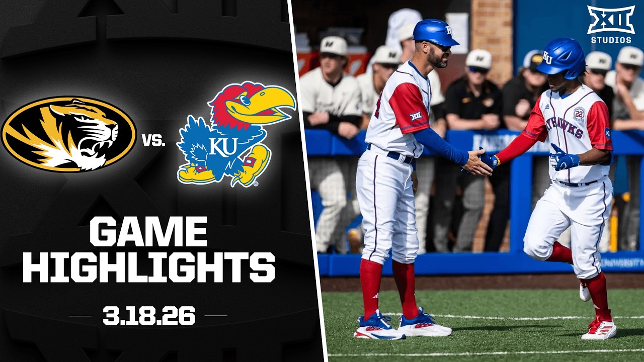 Missouri vs. Kansas Highlights (3.18.26) | 2026 Big 12 Baseball