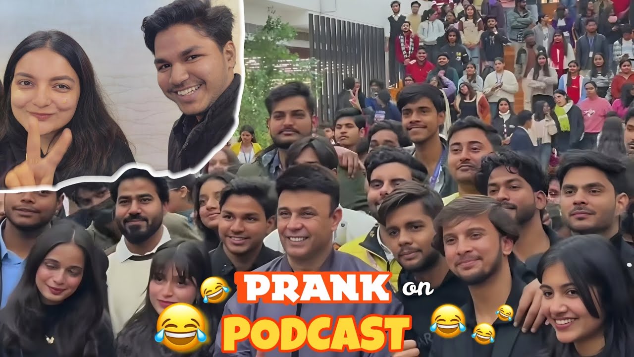 Prank On Podcast at Galgotias Campus ❤️ with @rjnavedofficialll and @aaravgupta000 #rjnaved #prank  