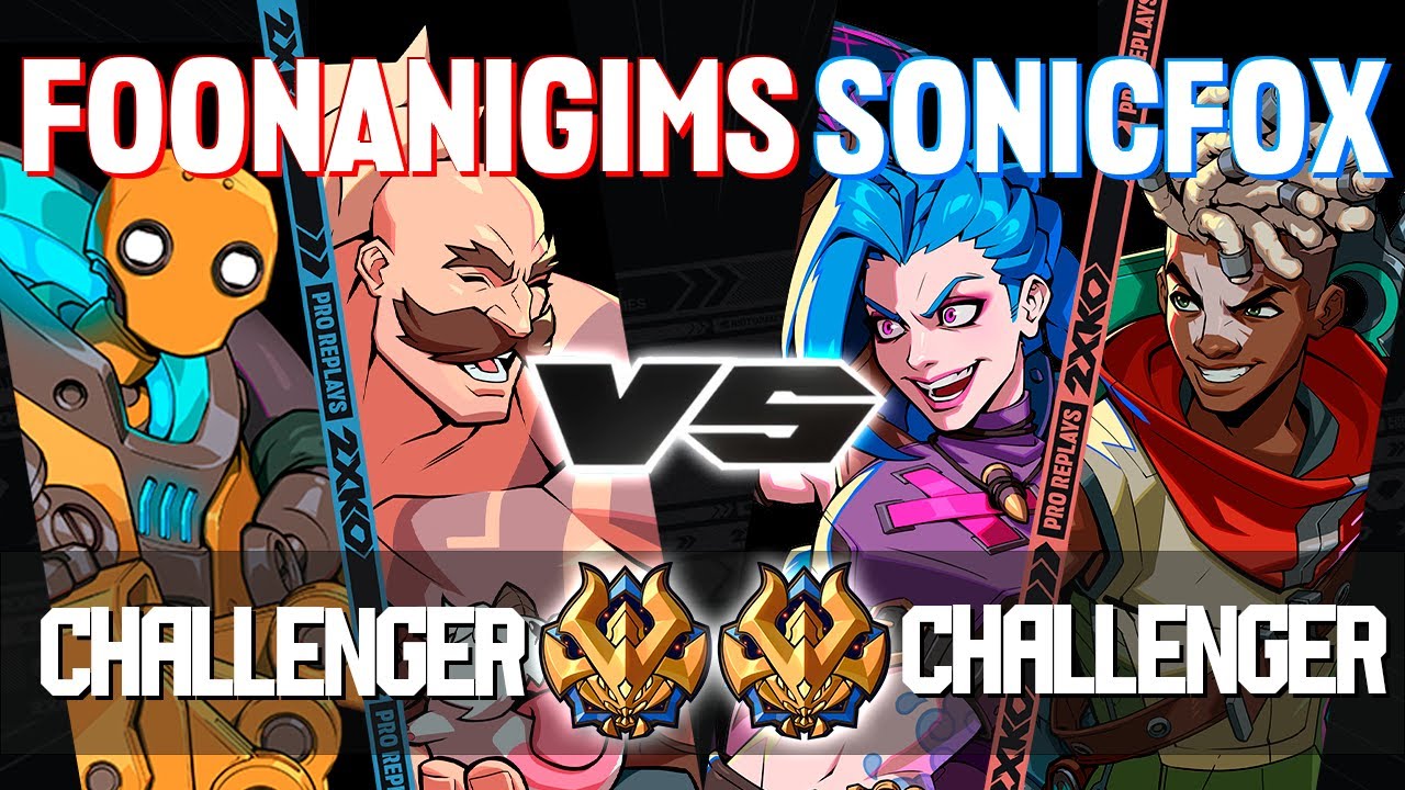 2XKO ▰ FOONANIGIMS (Braum-Blitzcrank) vs SONICFOX (Jinx-Ekko) ▰ 2XKO pro level replays