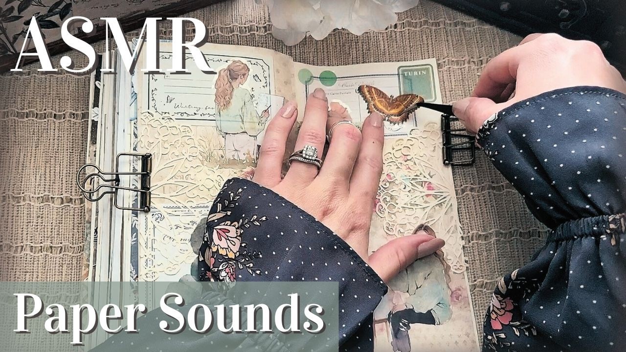 ASMR Journaling 🎨 Artistic Journal Spread with Relaxing Paper Sounds