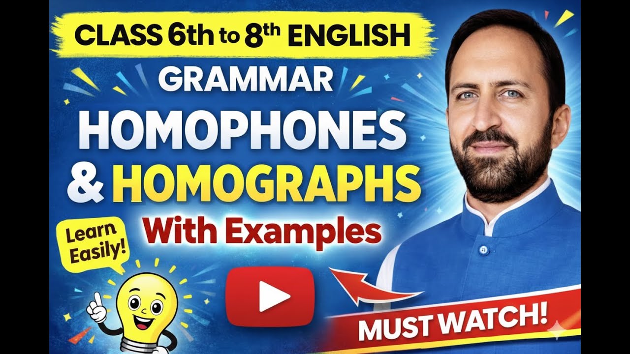 Homophones & Homographs Made Easy | Class 6‑8 English Guide