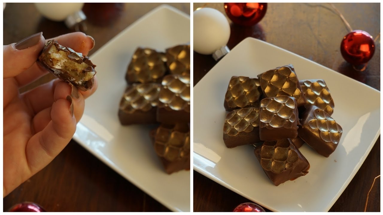 Einfache, anfängerfreundliche Marzipan Pralinene - Schokowoche - Marzipan Nuss Pralinen - Kuchenfee