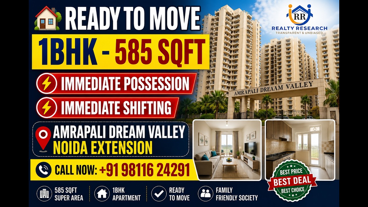 Amrapali Dream Valley 1BHK Flat For Sale | Immediate Shifting Available