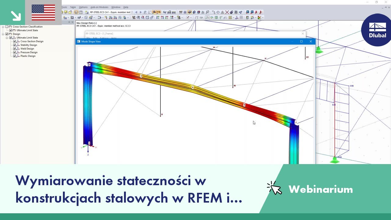 [EN] Wymiarowanie stateczności w konstrukcjach stalowych w RFEM i RSTAB