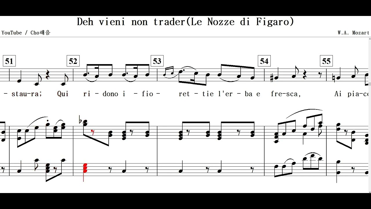 Deh vieni non trader(Le Nozze di Figaro)-W.A. Mozart