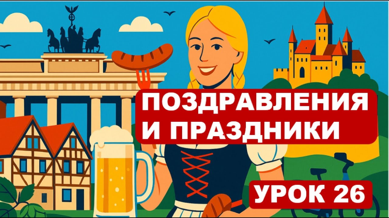 Урок 26. Что сказать немцу на праздник? Готовые фразы!