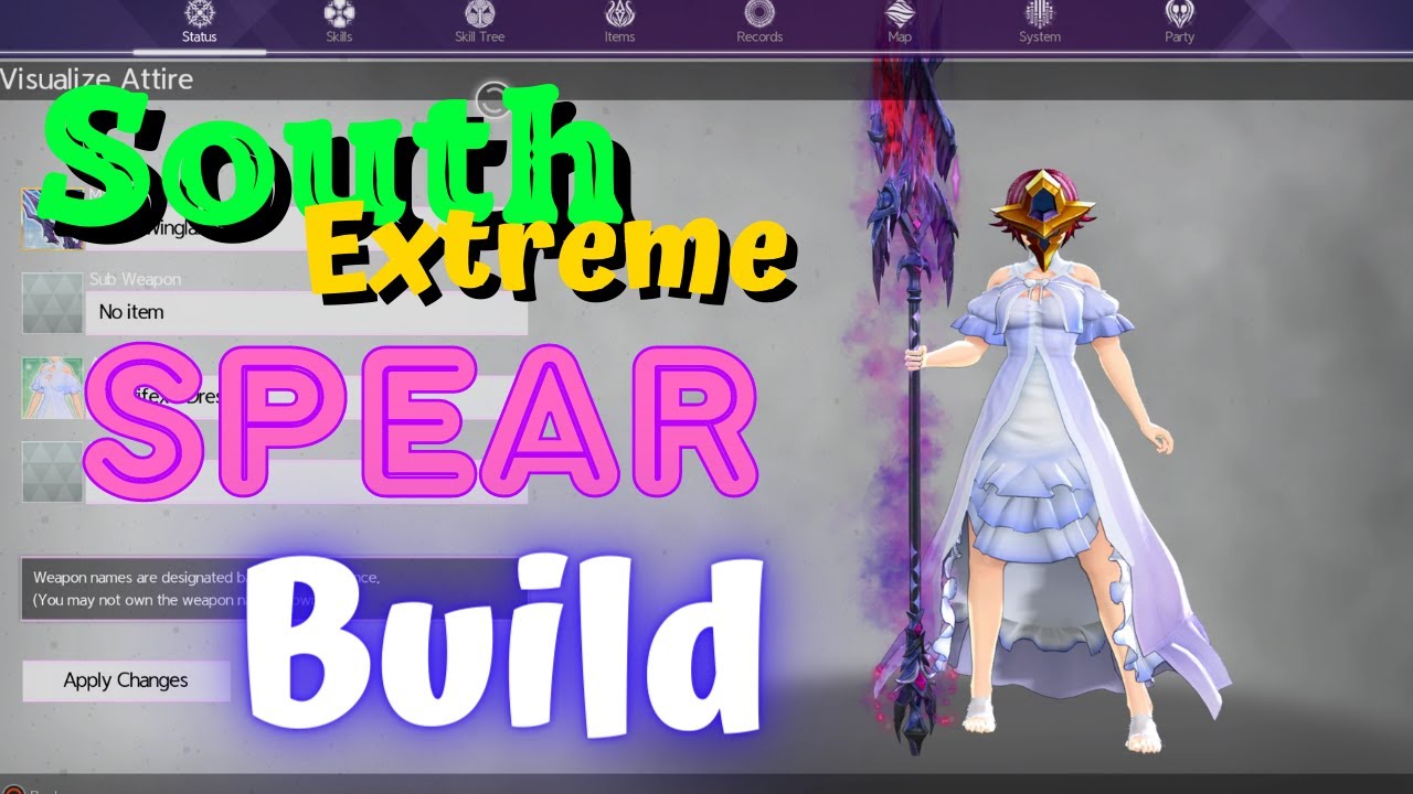 Sword Art Online Alicization Lycoris South Extreme Spear Build