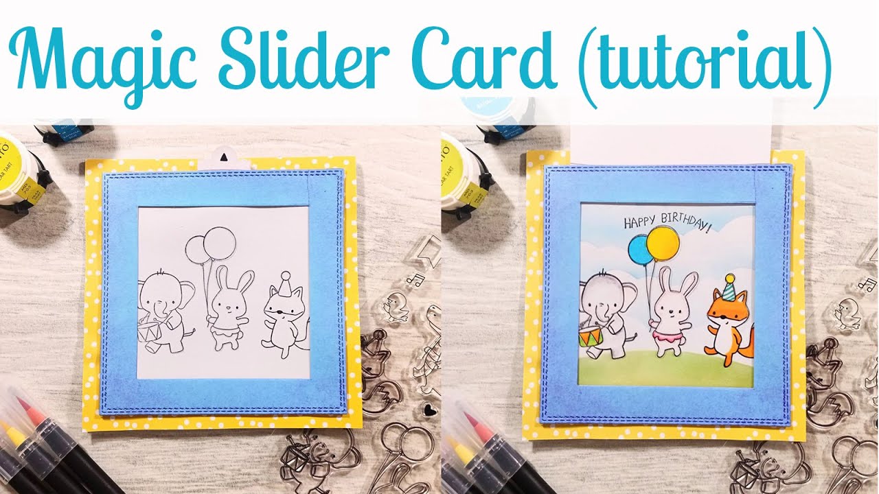 Magic slider card - Tutorial - Without any special dies