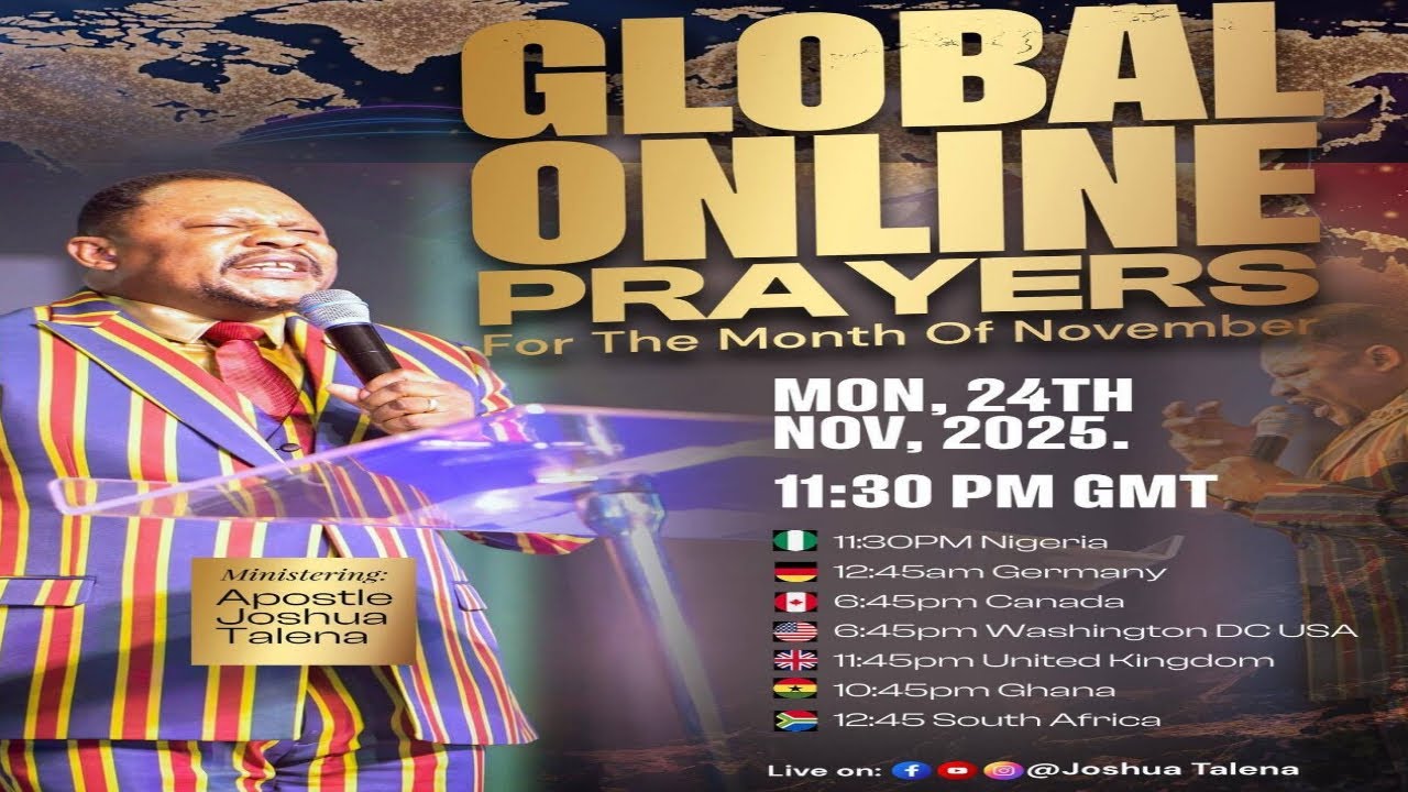 GLOBAL ONLINE PRAYERS ll 11TH HOUR PRAYER WITH APOSTLE JOSHUA TALENA