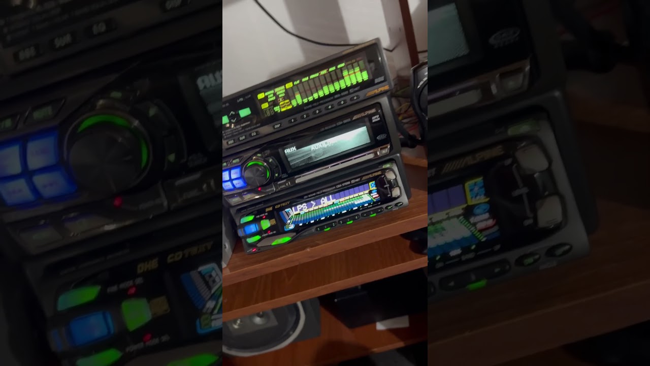 Alpine and Pioneer old school car audio 