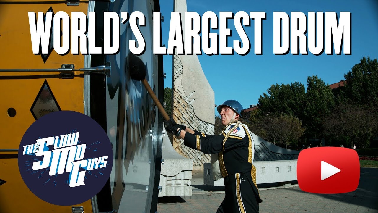 Slow Mo Guys Film the World's Largest Drum
