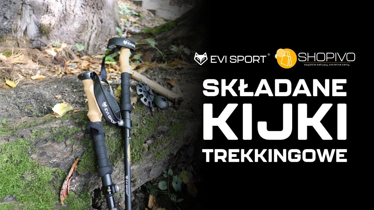 KIJE TREKKINGOWE Składane Regulowane Kijki do Chodzenia NORDIC WALKING