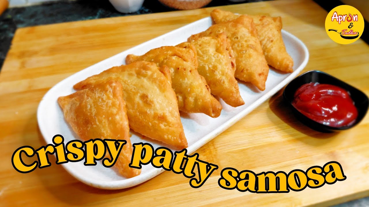 Crispy patty samosa🌶😋|क्रिस्पी पैटी समोसा | Apron and tadka | easy snacks!